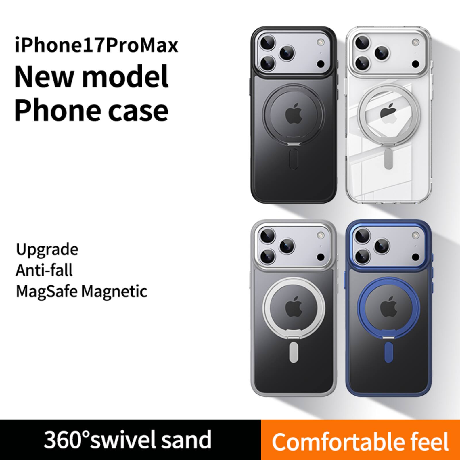 iPhone 17 Pro Max New model Phone case

Upgrade Anti-fall MagSafe Magnetic

360° swivel sand

Comfortable feel