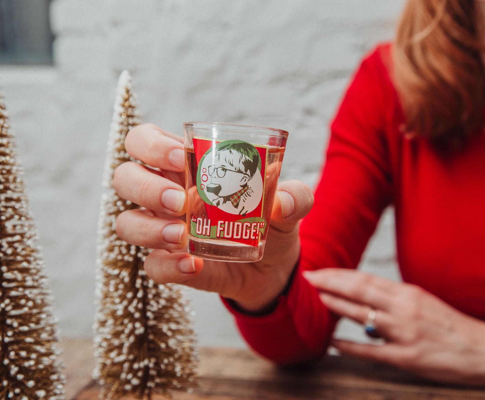 Alt View 10. Silver Buffalo - A Christmas Story Quotes 2-Ounce Mini Shot Glasses | Set of 4 - Red.