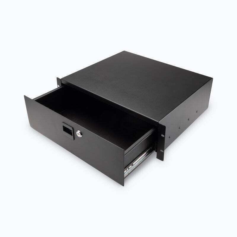 Back. On Stage Stands - On-Stage Locking Rack Drawer, 3U (RDL3000) - Black.
