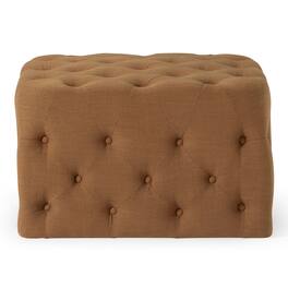 Maven Lane - Henry Traditional Ottoman Fabric Upholstery - Clay