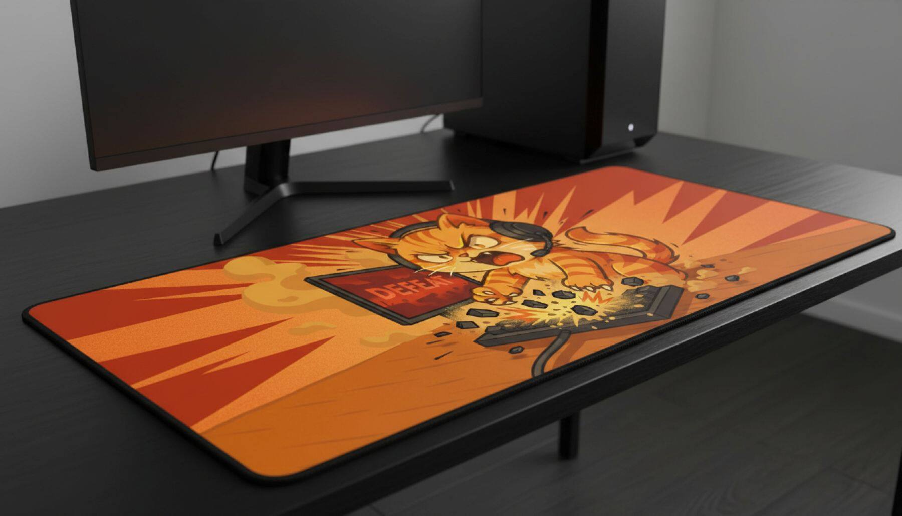Left. Lexip - RAGING CAT XXL MSPAD - Multicolor.