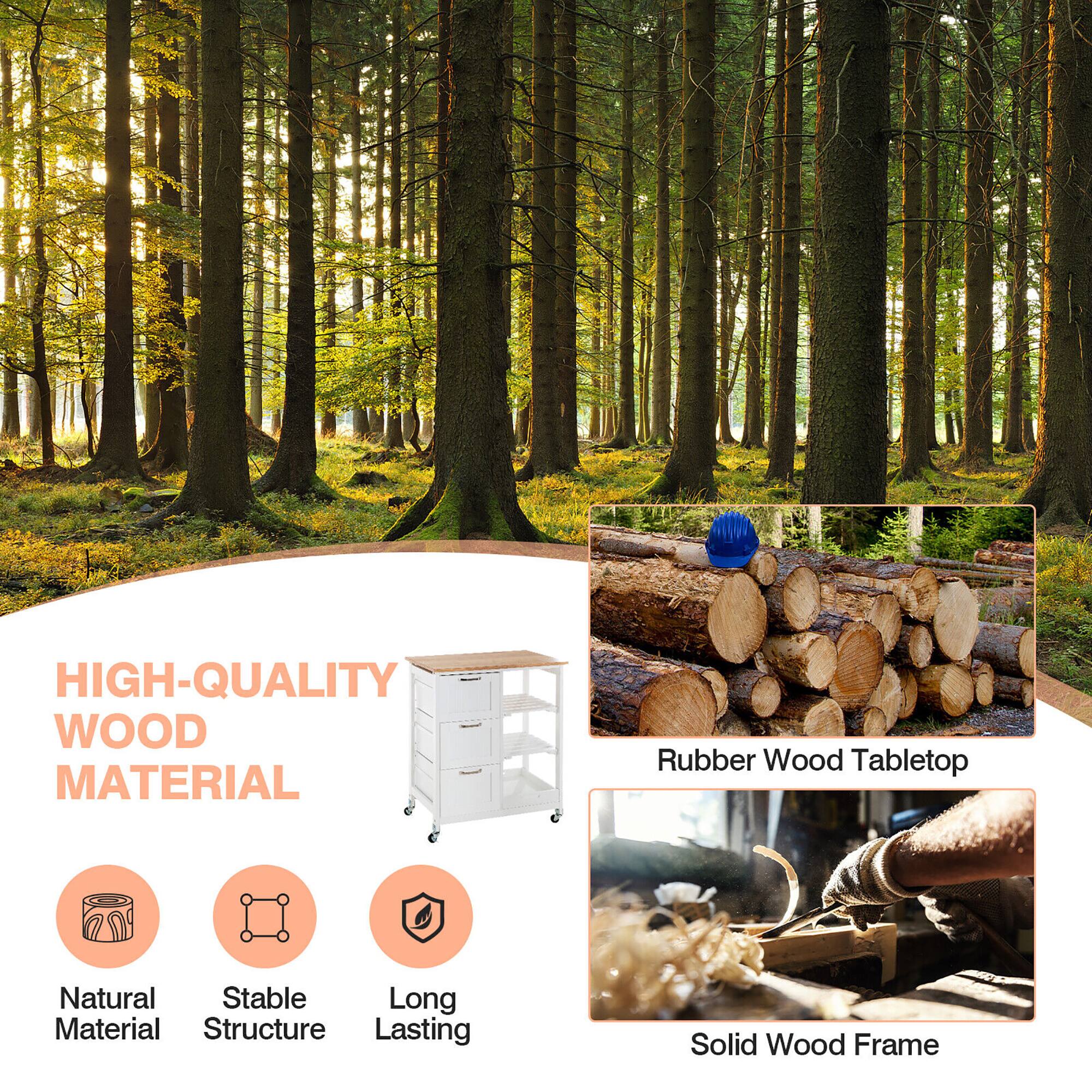 HIGH-QUALITY WOOD MATERIAL

- Natural Material
- Stable Structure
- Long Lasting

Rubber Wood Tabletop

Solid Wood Frame