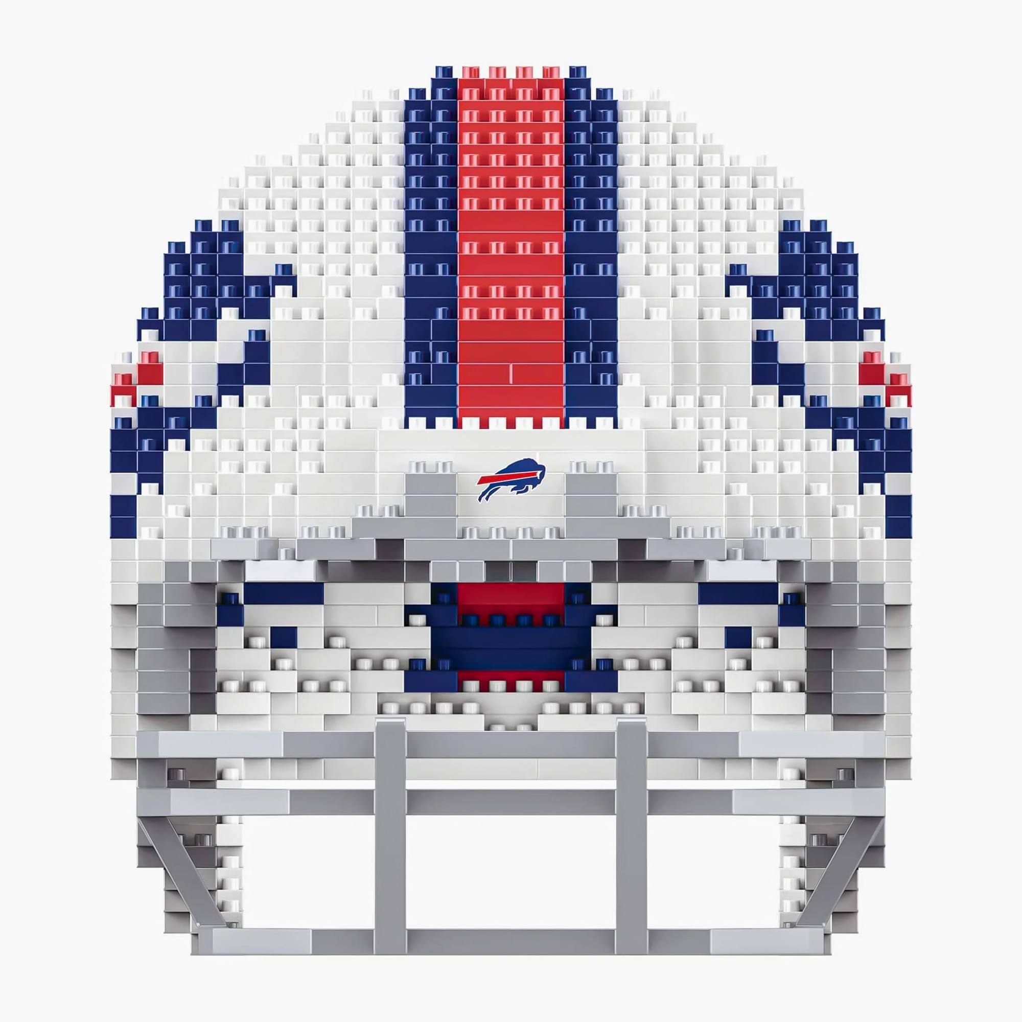 Alt View 3. Forever Collectibles - Buffalo Bills NFL FOCO BRXLZ Helmet Building Block Set - White.