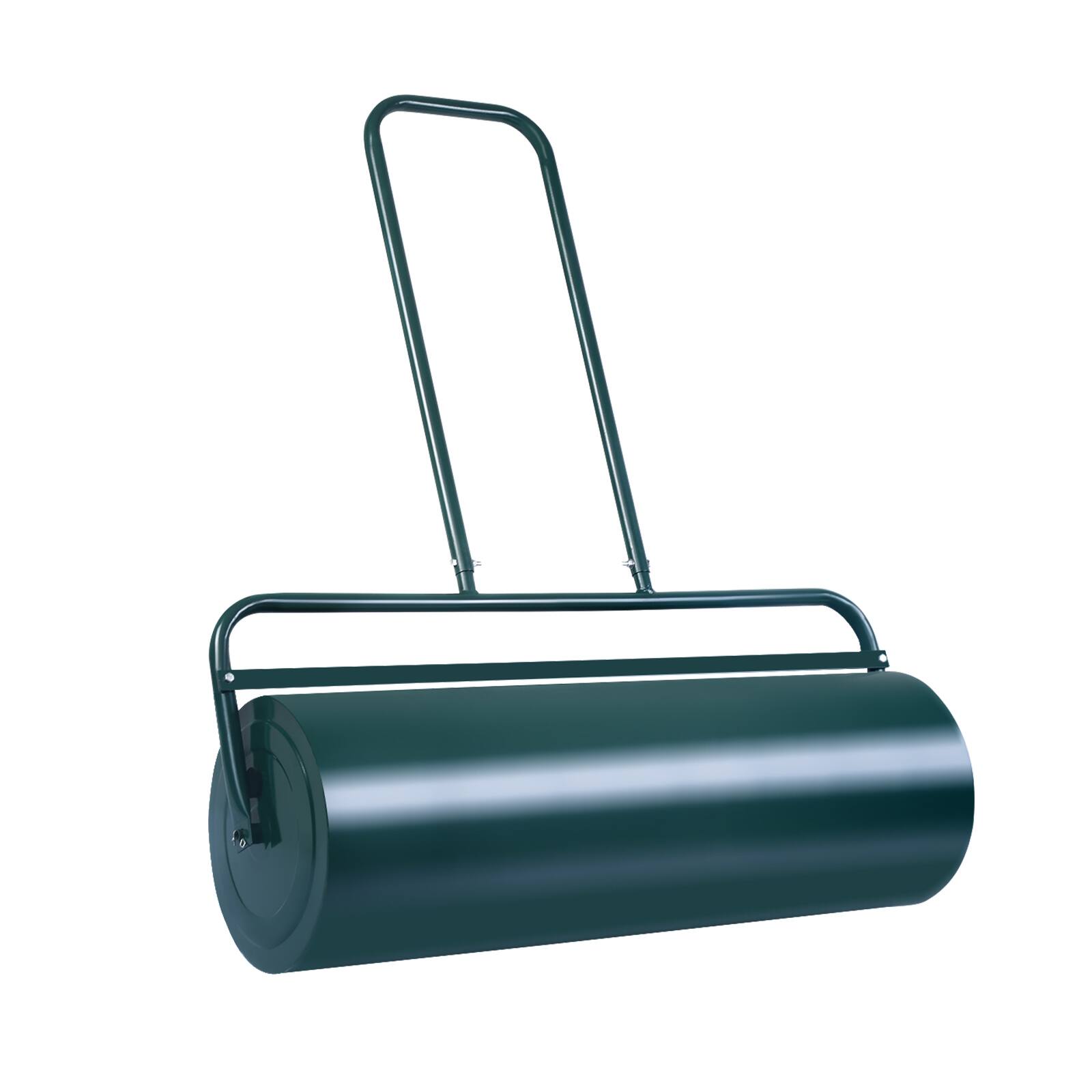 Front. Sugift - 36 x 12 Inches Tow Lawn Roller Water Filled Metal Push Roller - Green.