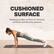 CUSHIONED SURFACE Padding provides comfort for full body workouts and recovery sessions.