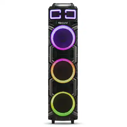 Front. iQ Sound - IQ Sound 3x 10 Inch Speaker Pro DJ Party Speaker with True Wireless Stereo.