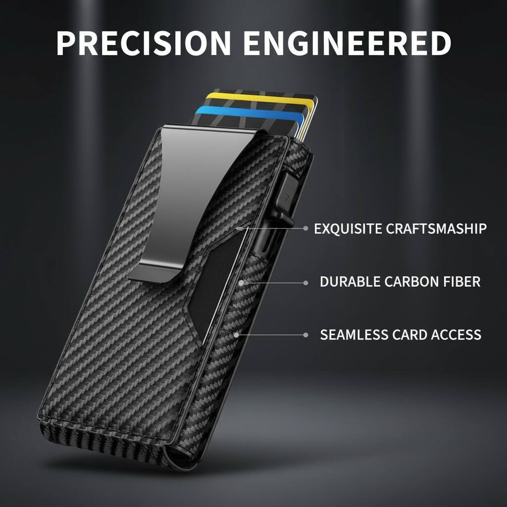 PRECISION ENGINEERED

- EXQUISITE CRAFTSMASHIP
- DURABLE CARBON FIBER
- SEAMLESS CARD ACCESS