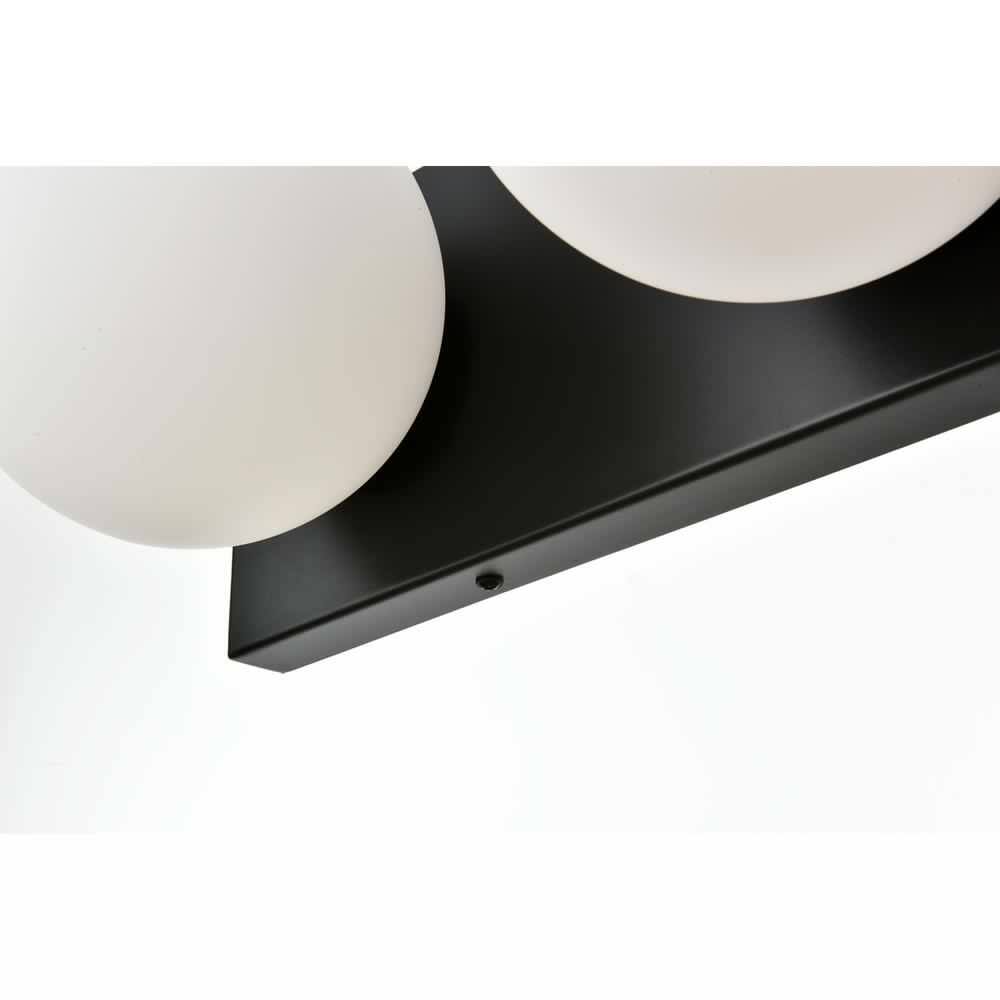 Living District - Jaylin 3 light Bath Sconce - Black And Frosted White price history on PriceWatchPro