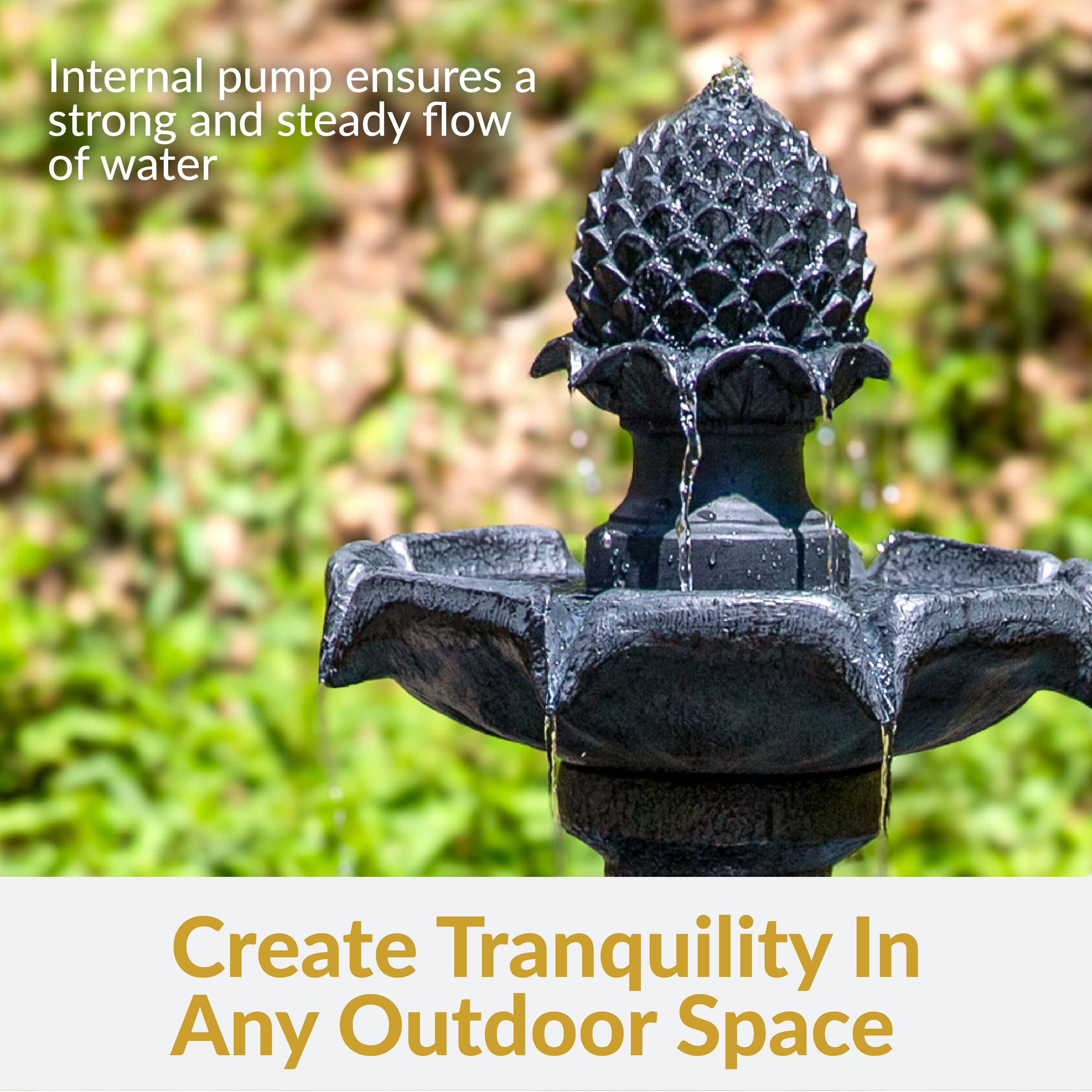 Internal pump ensures a strong and steady flow of water

Create Tranquility In Any Outdoor Space