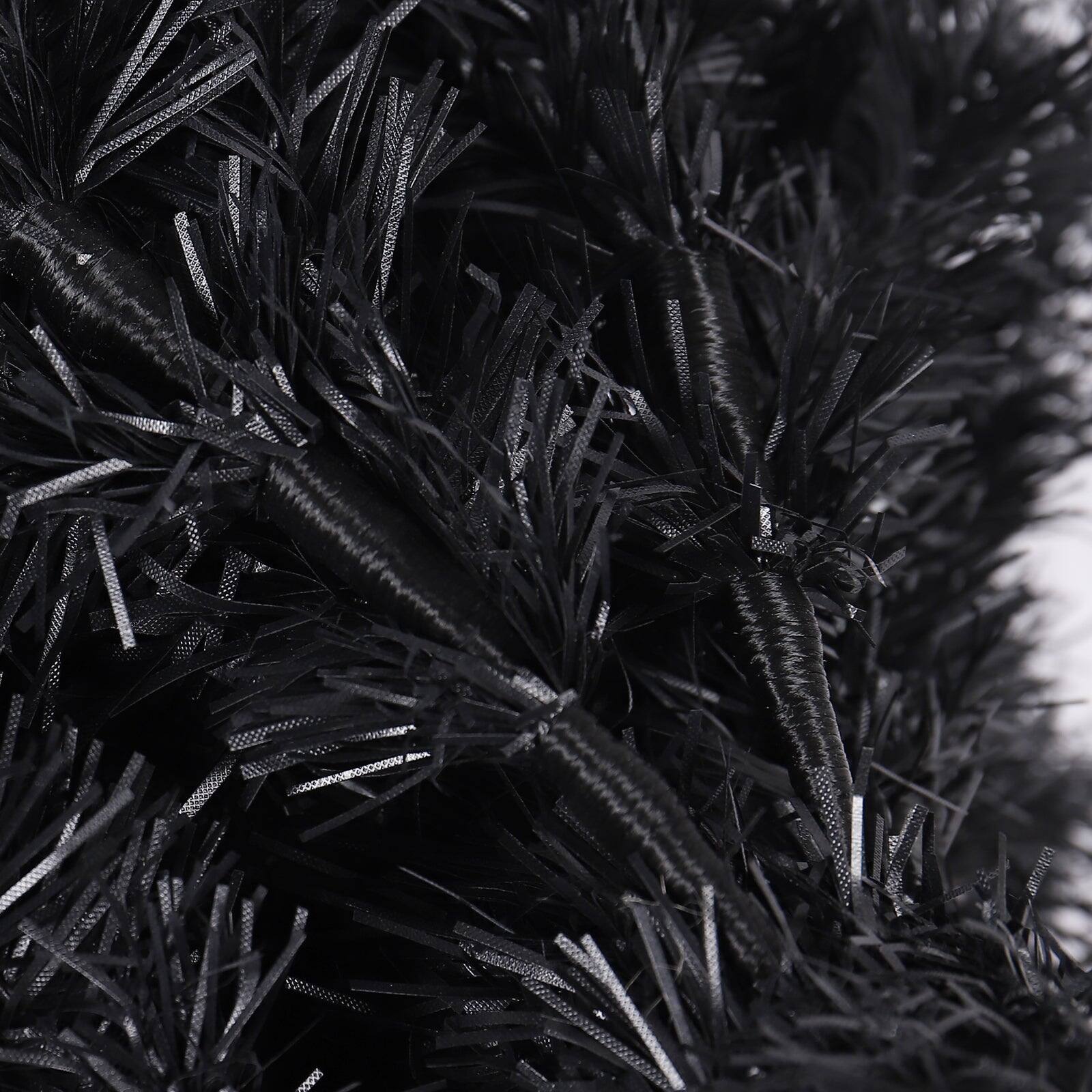 Alt View 4. BreeBe - 7.5FT Black Slim Artificial Christmas Tree  Includes Foldable Metal Stand - Black.