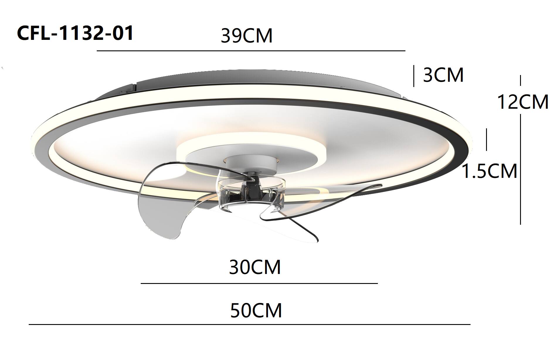 CFL-1132-01  
39CM  
3CM  
12CM  
1.5CM  
30CM  
50CM