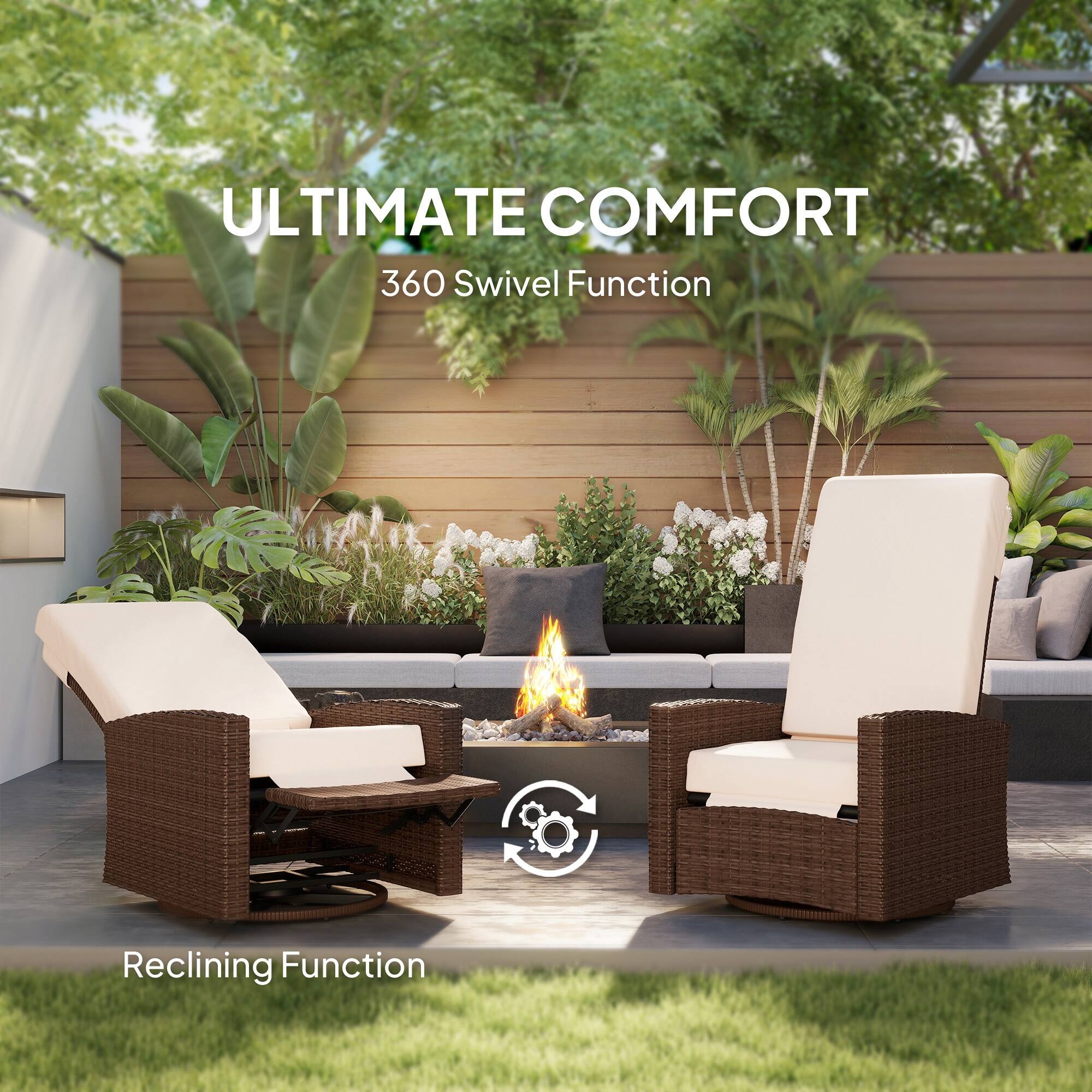 ULTIMATE COMFORT  
360 Swivel Function  
Reclining Function