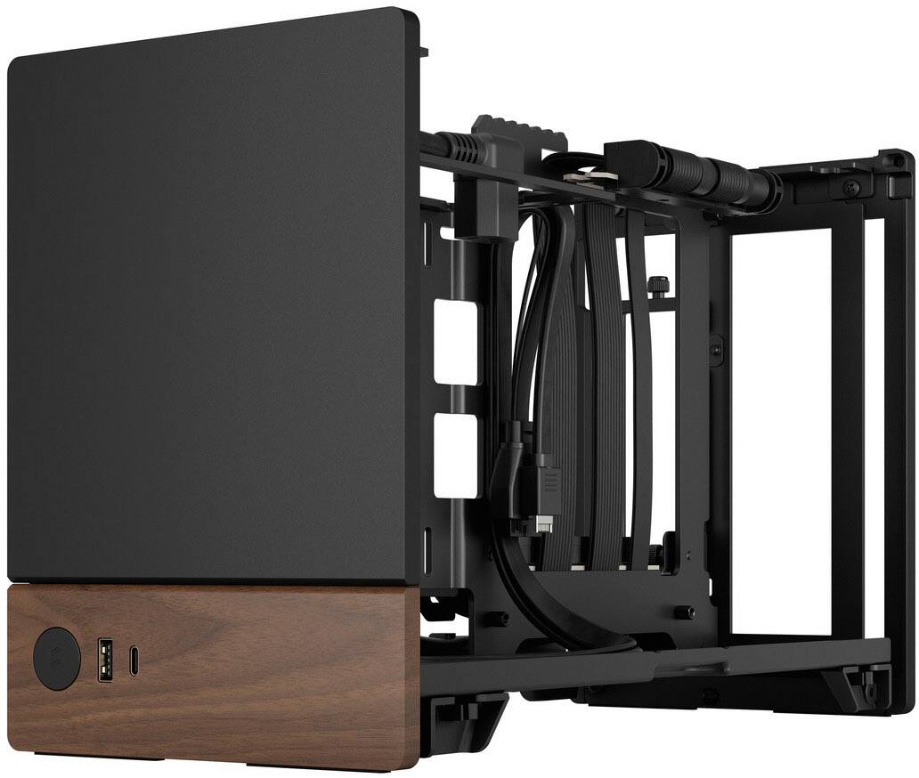 Alt View 23. Fractal Design - Terra Graphite with PCIe 4.0 Riser Mini-ITX Small Form Factor PC Case - Black.