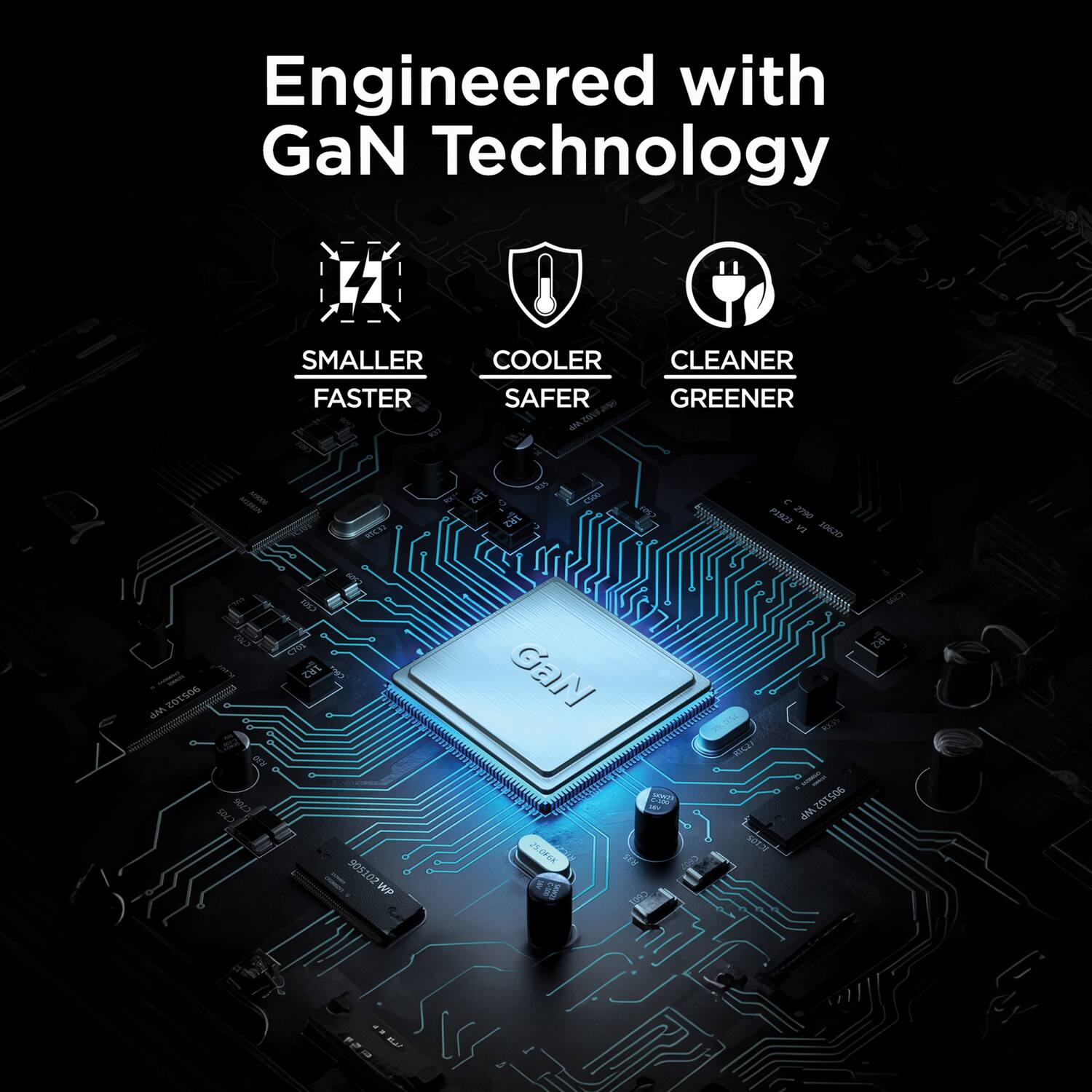 Engineered with GaN Technology

- SMALLER
- FASTER
- COOLER
- SAFER
- CLEANER
- GREENER