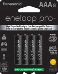 Panasonic - eneloop Pro AA 8Pk Recharegable Batteries - Front_Zoom