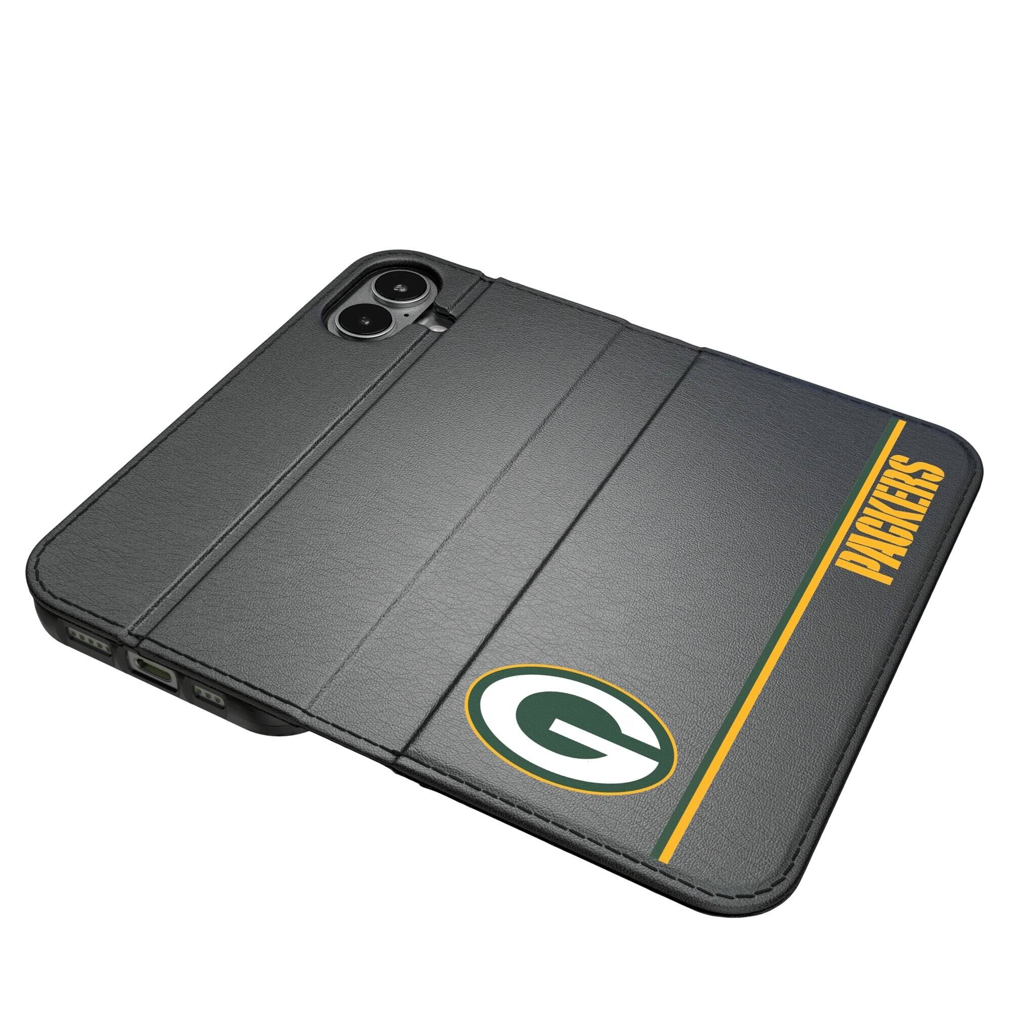 Alt View 3. Keyscaper - Green Bay Packers iPhone Folio 2.0 Case - 17 Pro Max - Black.