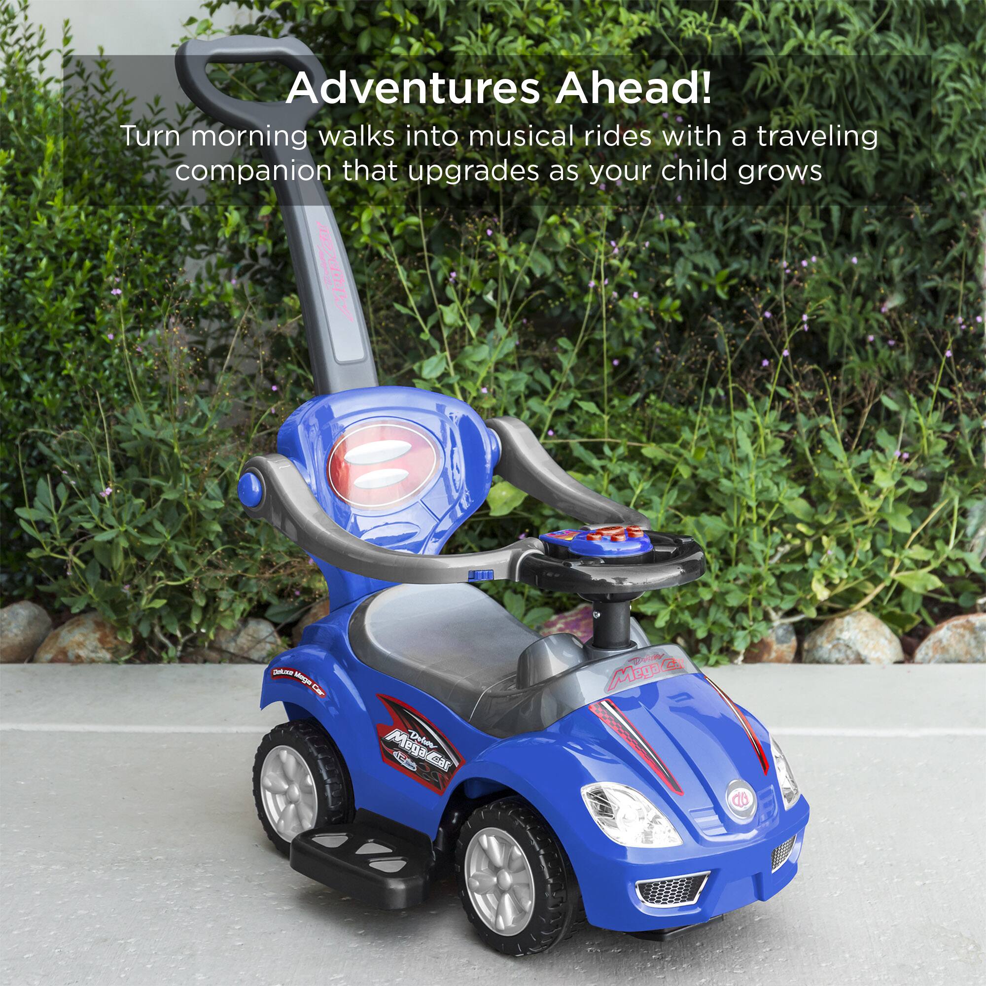 Adventures Ahead! Turn morning walks into musical rides with a traveling companion that upgrades as your child grows.