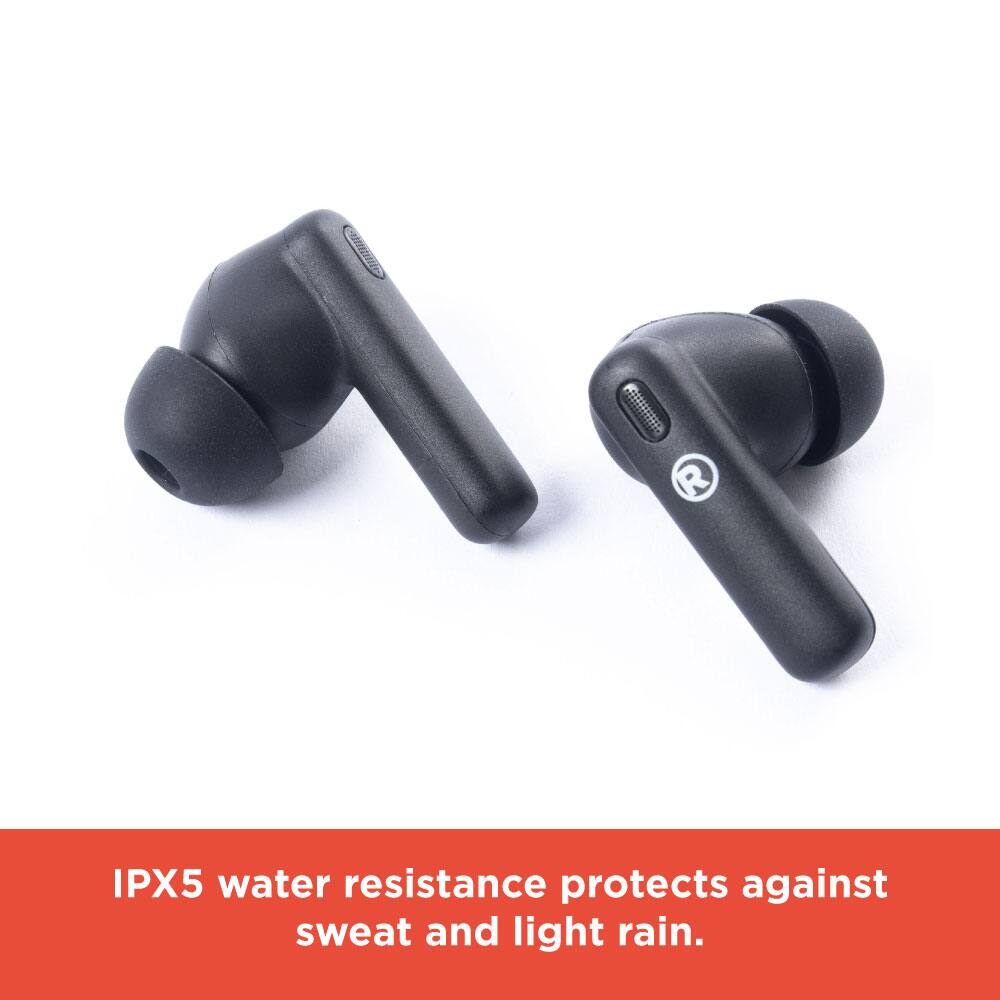 IPX5 water resistance protects against sweat and light rain.