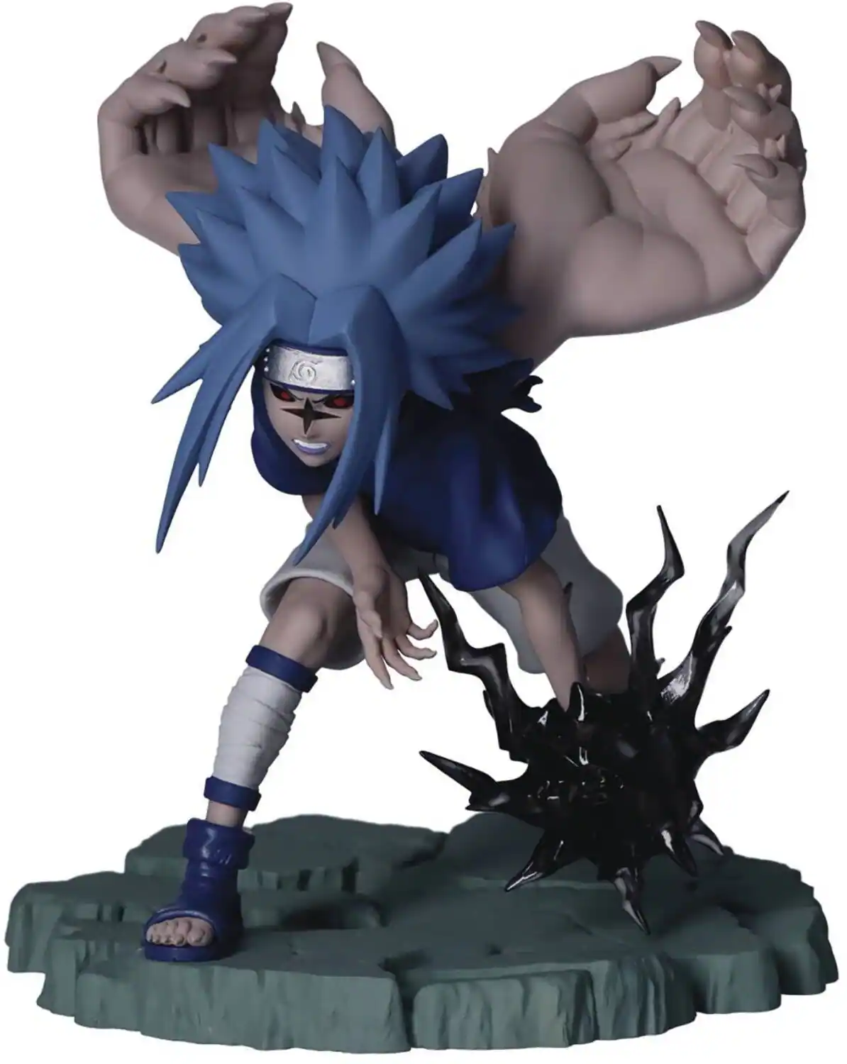 Front. PopMarket - BanPresto - Naruto - Memorable Saga - Uchiha Sasuke II Statue   - COLLECTIBLES - Multicolor.