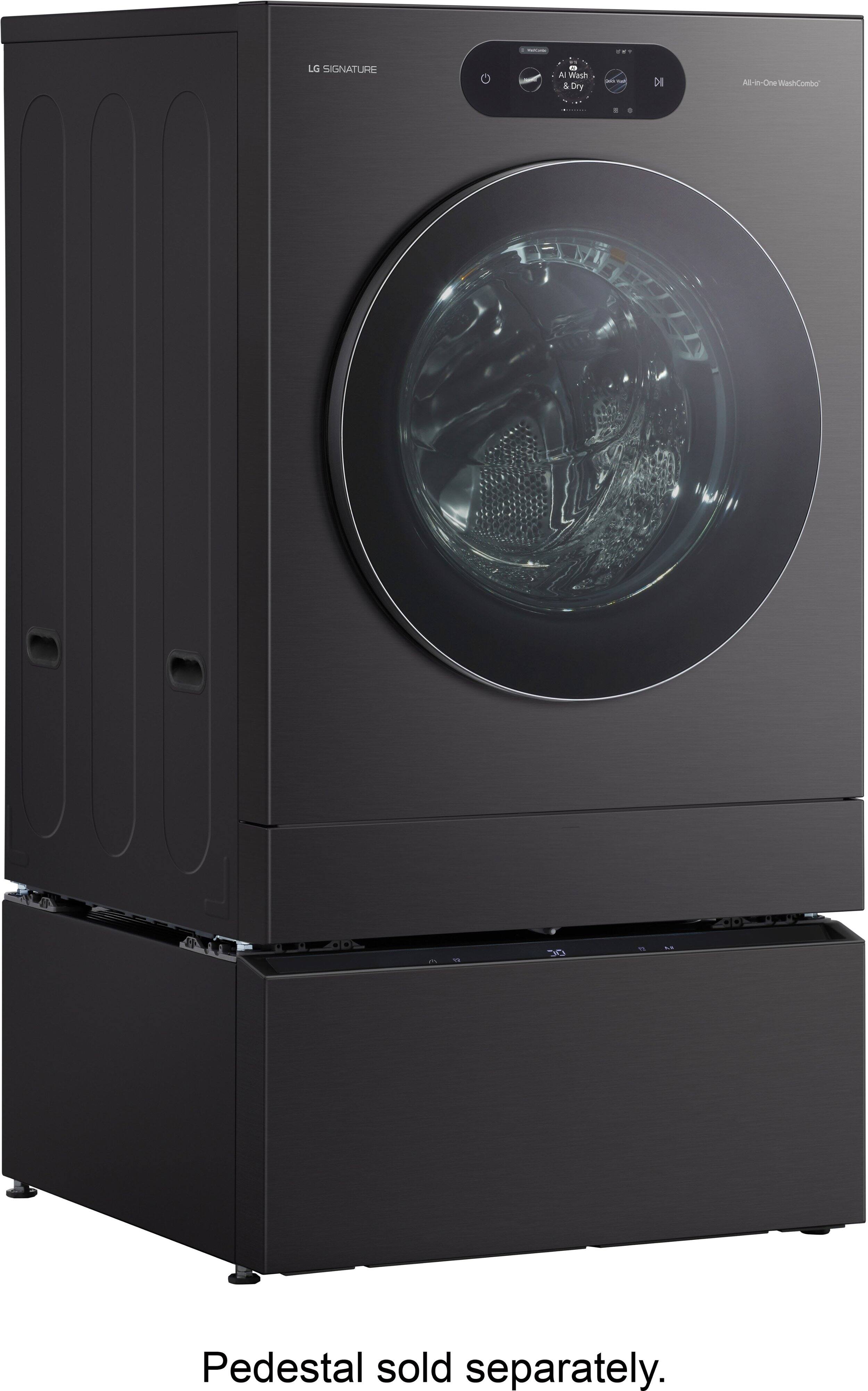 LG SIGNATURE AI Wash 5.0 Dry 3.0 All-in-One Wash & Dry Combo  
Pedestal sold separately.