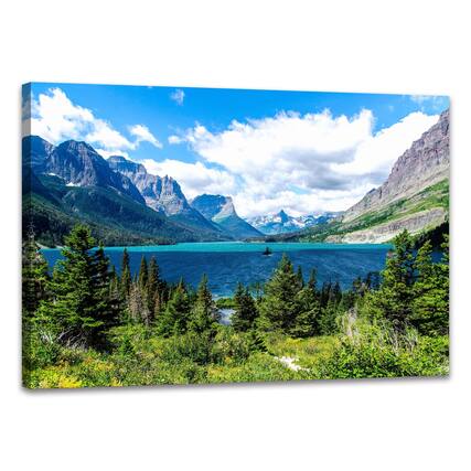 Front. Fabibe - National Park Canvas Wall Art Mountain Nature Landscape Painting Artwork Framed Home Decor for Living Room Bedroom (20x3 - Forest 05 20"L x 30"W.