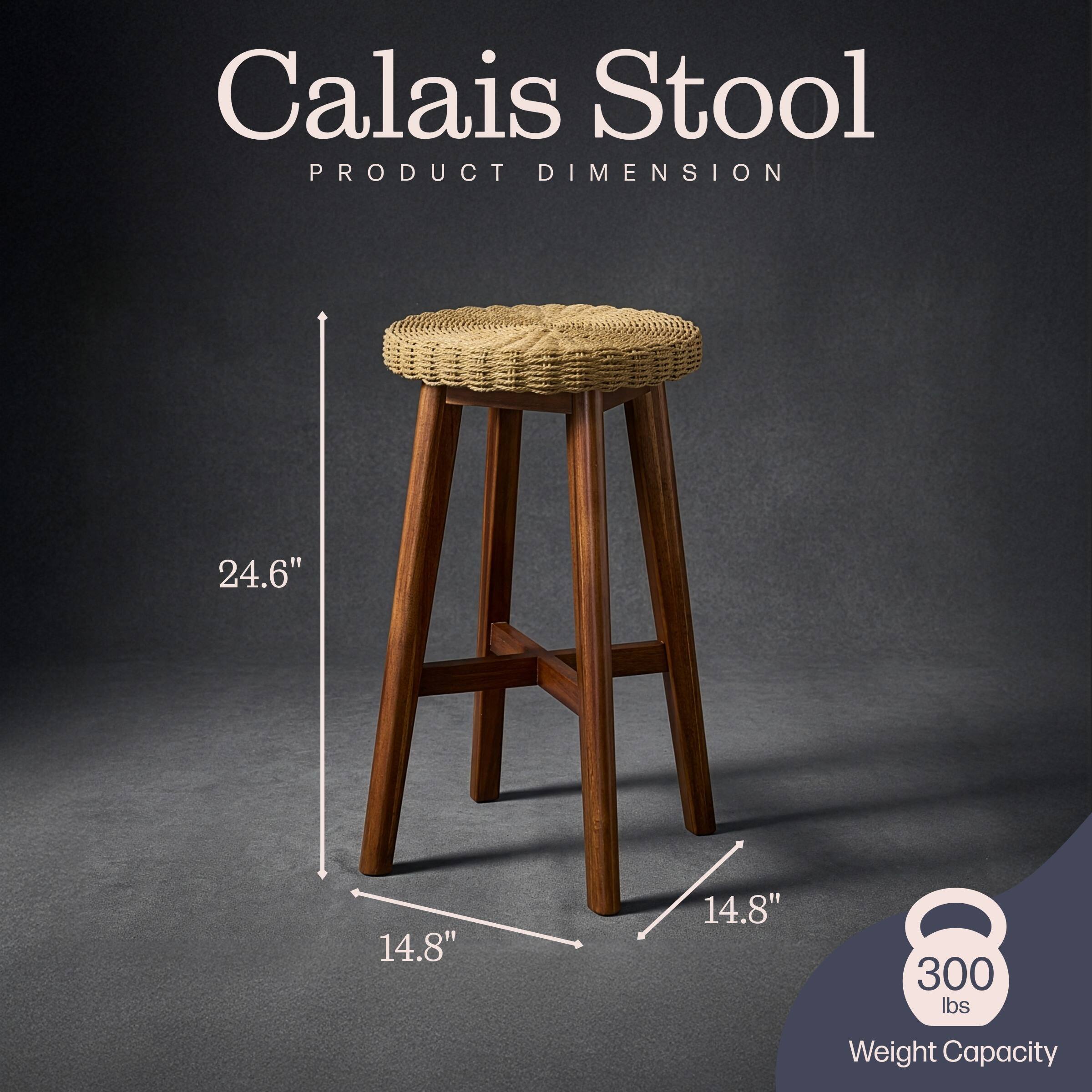 Calais Stool  
PRODUCT DIMENSION  
24.6" x 14.8" x 14.8"  
300 lbs Weight Capacity