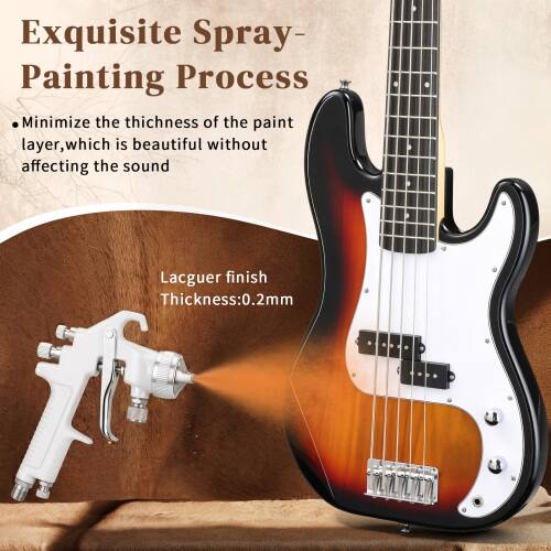 Exquisite Spray-Painting Process  
Minimize the thickness of the paint layer, which is beautiful without affecting the sound  
Lacquer finish Thickness: 0.2mm