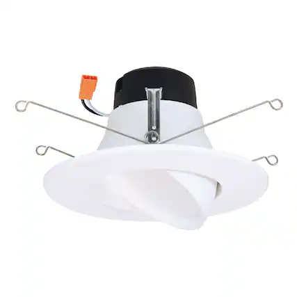 Front. Halo - Halo LA5 Series Matte Warm White 5/6 in. W LED Adjustable Retrofit Kit 7.2 W.