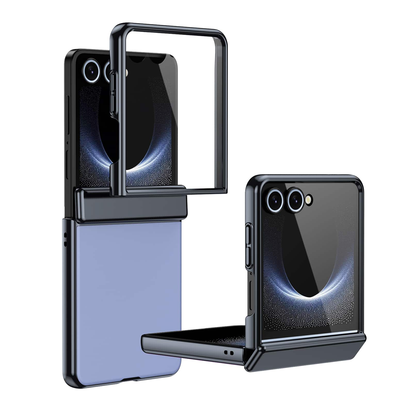 Dteck - for Samsung Galaxy Z Flip8 Matte Case with Built-in Screen Protector Hinge Protection Shock-absorbent Hard PC Cover - Blue price history on PriceWatchPro