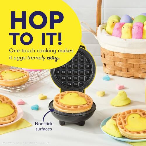HOP TO IT!  
One-touch cooking makes it eggs-tremely easy.  
Nonstick surfaces