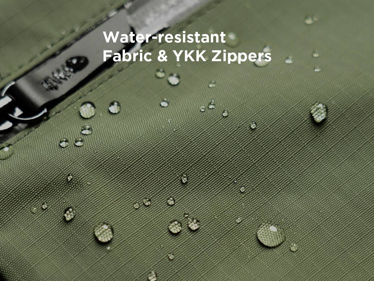 Water-resistant Fabric & YKK Zippers