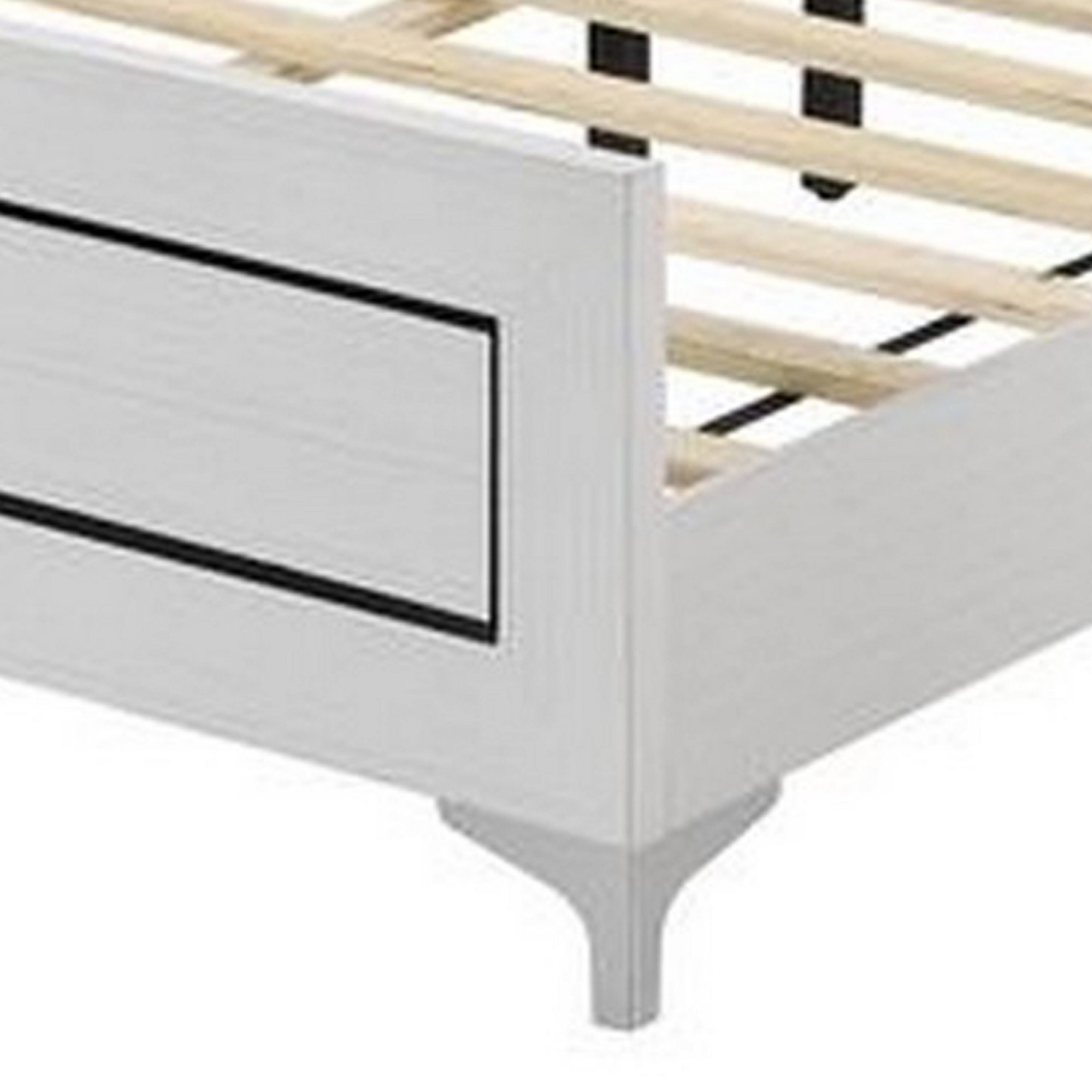 Alt View 3. Manhattan Lane - Queen Size Bedroom Set, White Finish, Storage Bed with Drawers, 2-Piece Set with Bed and Nightstand - White.