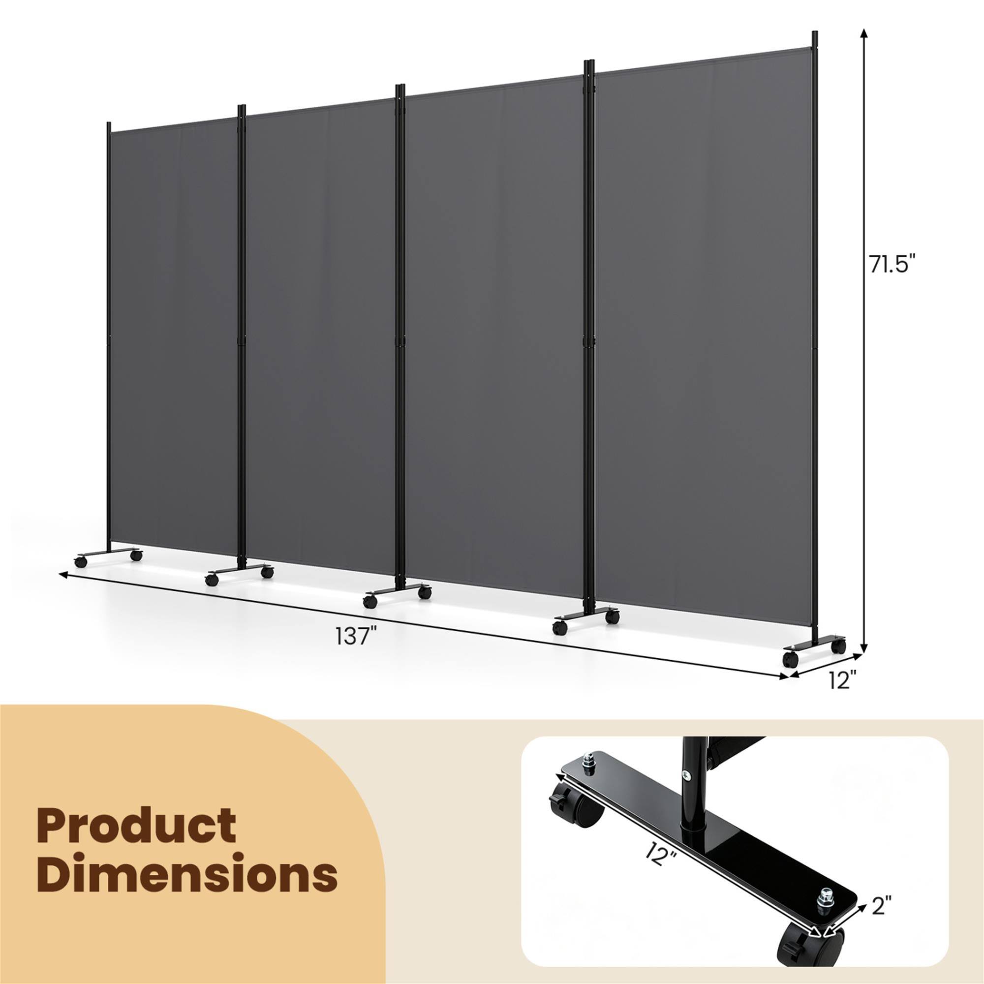 71.5"  
137"  
12"  
Product Dimensions  
12"  
2"