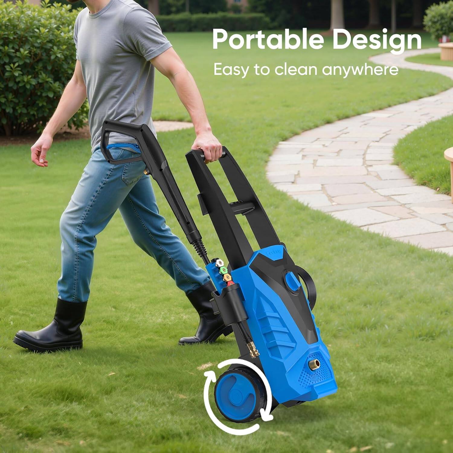 Portable Design  
Easy to clean anywhere