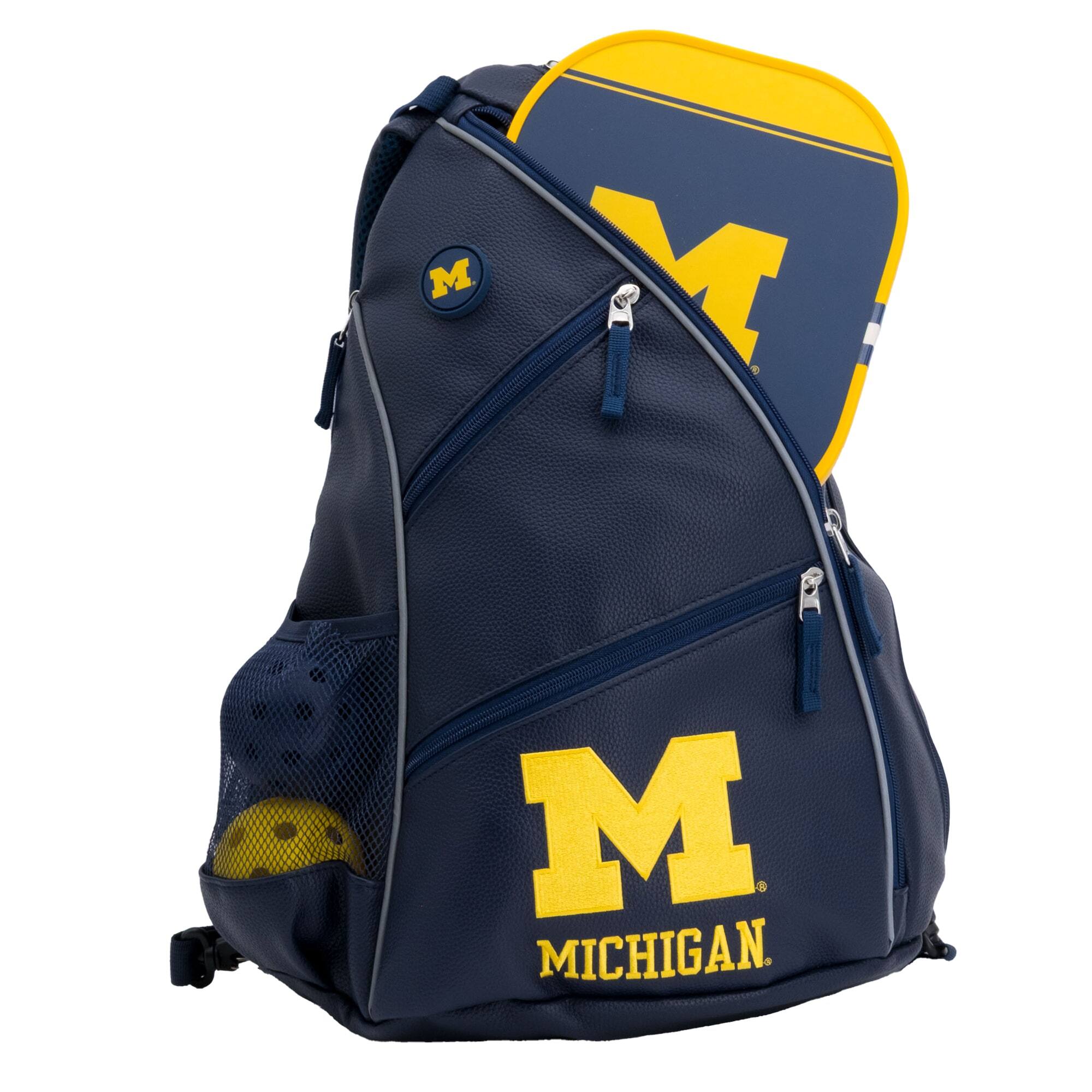 Alt View 3. Team Golf - Michigan Wolverines Embroidered Team Backpack - Multicolor.