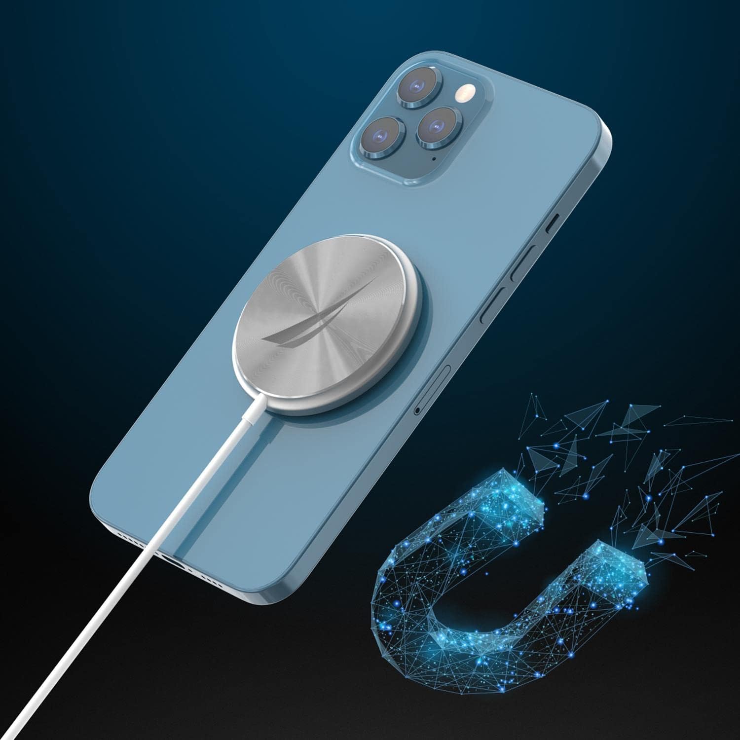 Angle. Nautica - Nautica Wireless Charger CH200 Magnetic Magsafe ( White ) - White.