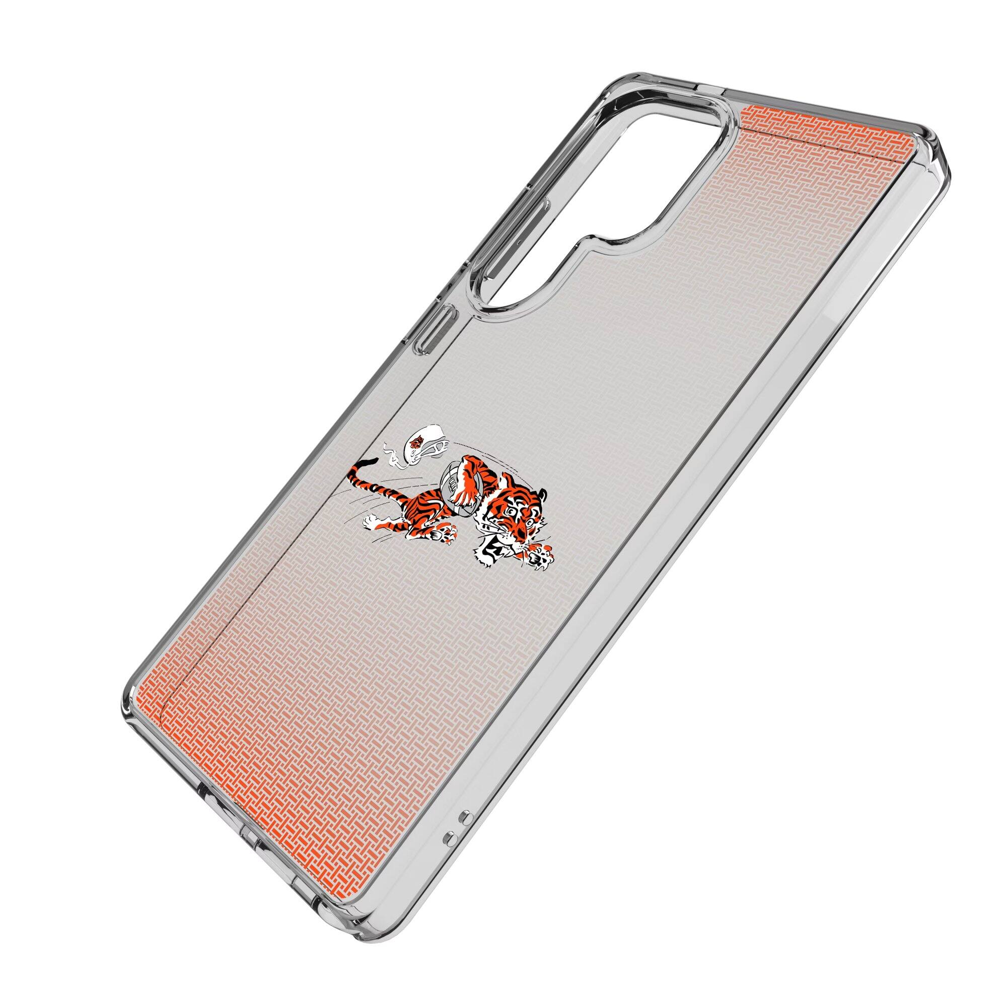 Alt View 1. Keyscaper - Cincinnati Bengals Linen Logo Galaxy Clear Case - S24 - Multicolor.