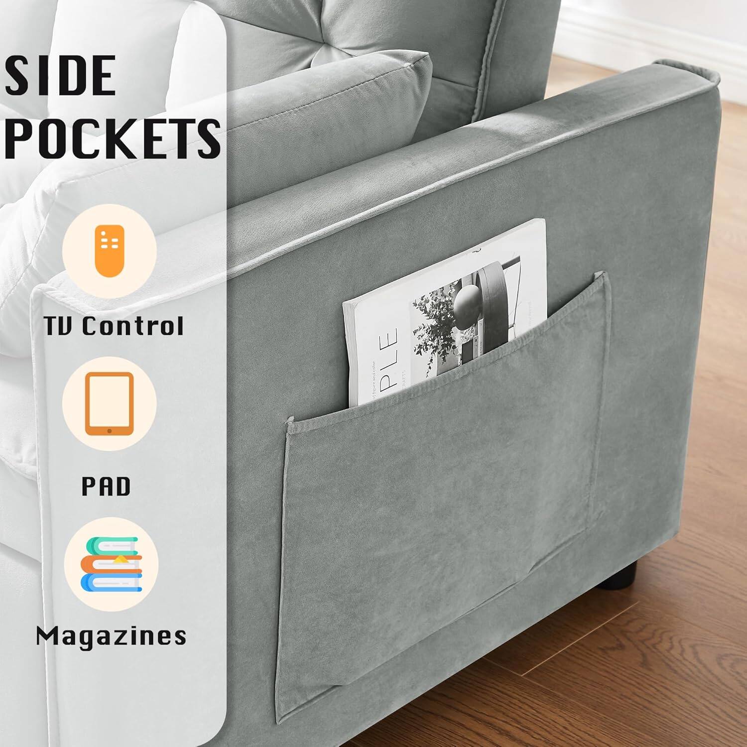 SIDE POCKETS
TV Control
Pad
Magazines