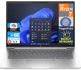 HP - ProBook 445 G11 A1RM4UT Laptop, Ryzen 7 7735U, 32GB, 2TB SSD, 14.0" WUXGA (1920x1200), AMD Radeon, Win 11 Pro - Pike Silver
