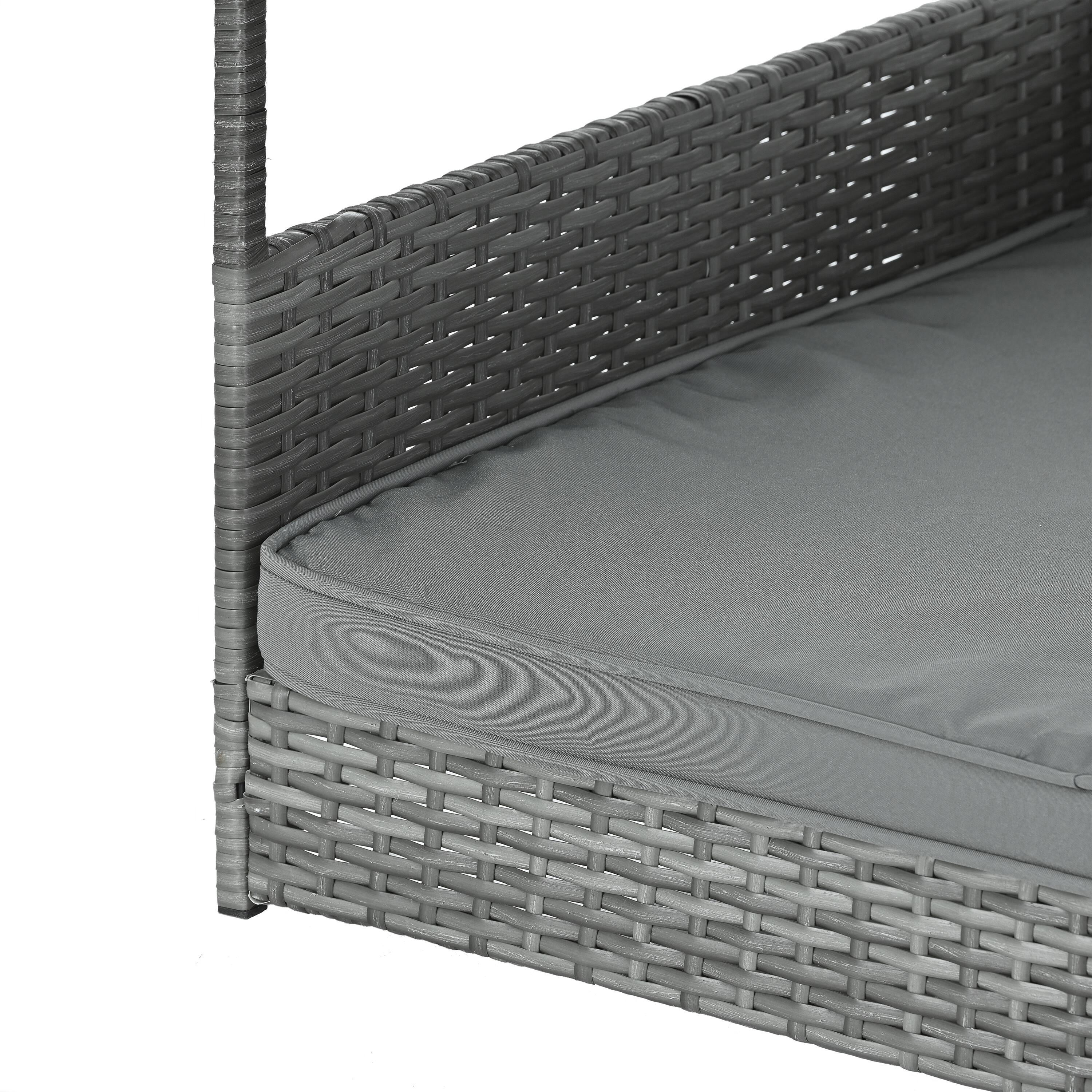 Alt View 6. APRILSOUL - Dog Bed Pet Bed  Pet Enclosures Pet Outdoor Furniture Pet Furniture Dog Bed With Canopy - Dark Gray.