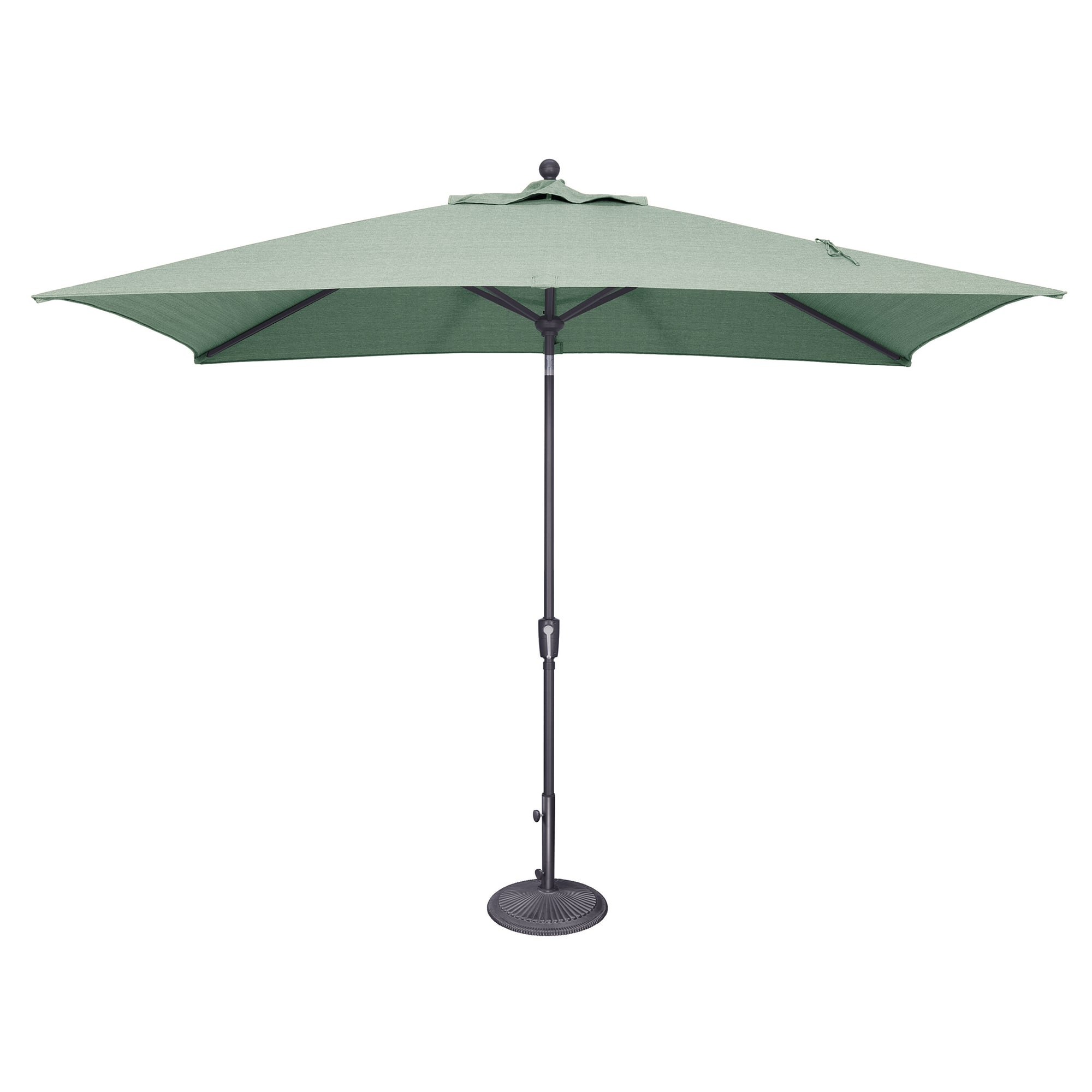 Mondawe - 6.6' x 10' Rectangle Patio Umbrella Push Button Tilt Anthracite Frame - Spa