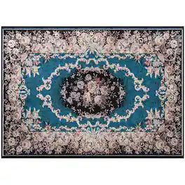 Costway - Area Rug 4'8" x 6'7" Non-Shedding Anti-slip Carpet Vintage Living Room Bedroom - Multicolor