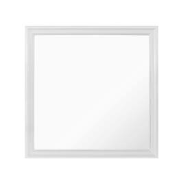 BreeBe - SHAKER Metallic Mirror Contemporary Style Solid Wood MDF 38.19 Inches - White