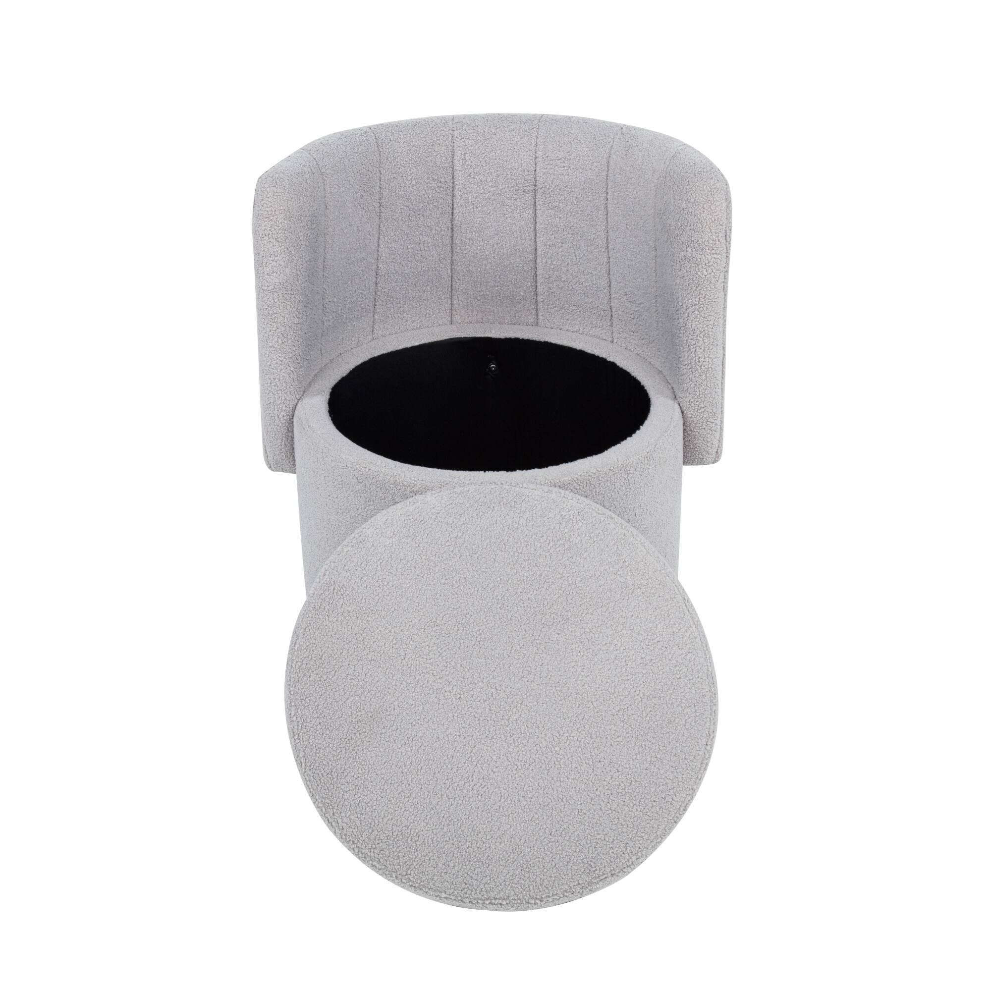 Alt View 7. GOODSILO - Modern Swivel Sofa Chair with Hidden Storage Compartment for Living Room and Bedroom - Gray.