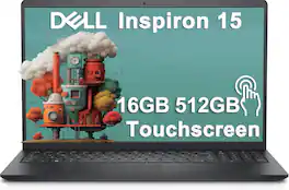 Dell - Upgraded - Inspiron 15 3520 15.6" Touch Screen Laptop - Intel Core i5 with 16GB Memory - 512GB SSD - Numeric Keypad - Windows 11 - Carbon Black