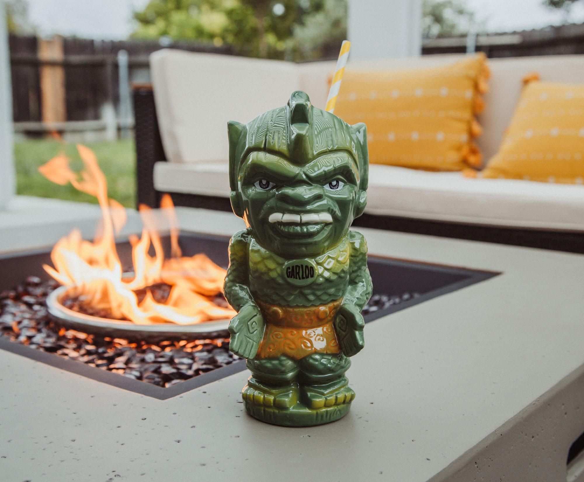 Alt View 3. ThinkGeek - Geeki Tikis The Great Garloo Ceramic Mug | Holds 14 Ounces - Green.