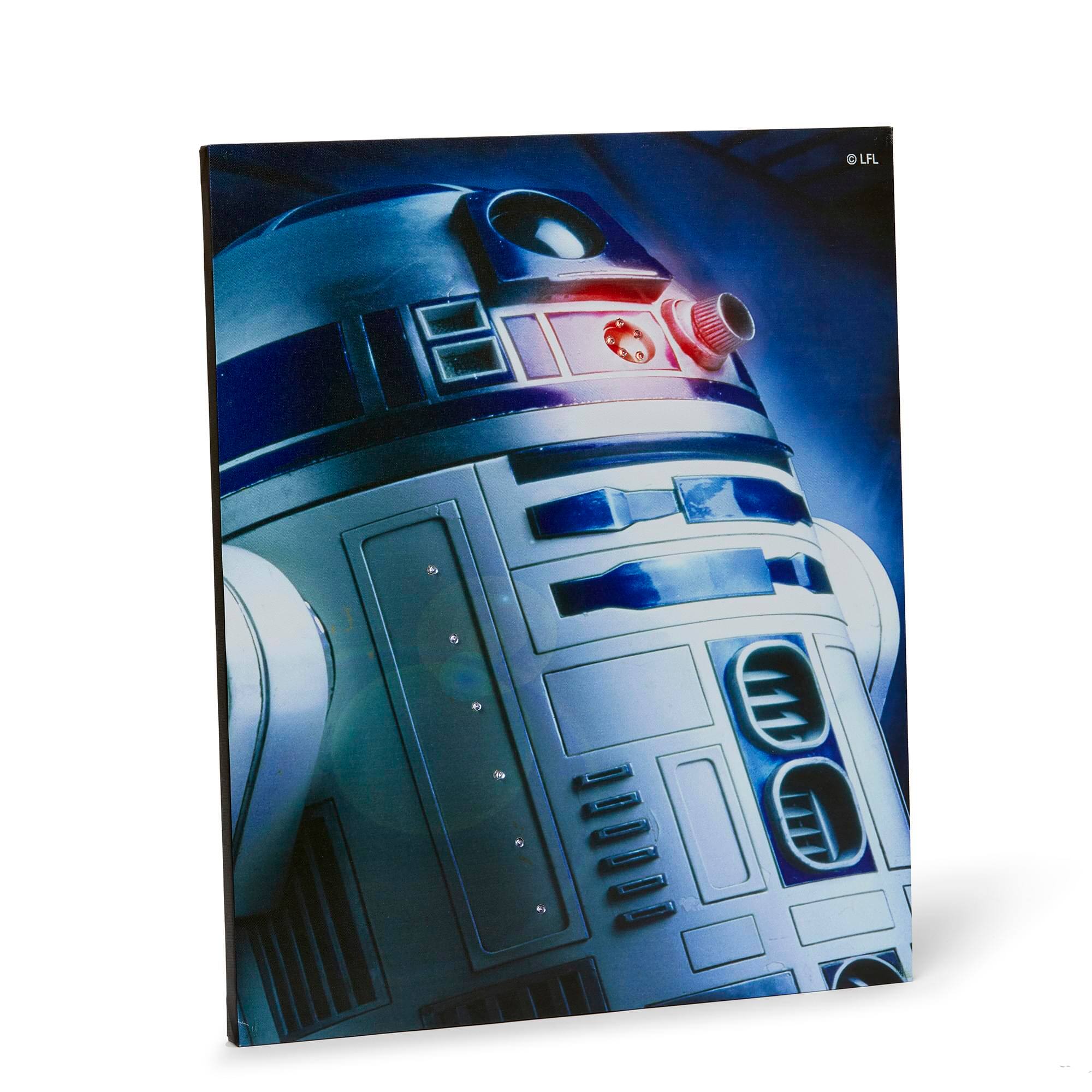 Alt View 1. Star Wars - Star Wars Illuminated Canvas Art - 23.9”x19.9” - R2D2 - Blue.