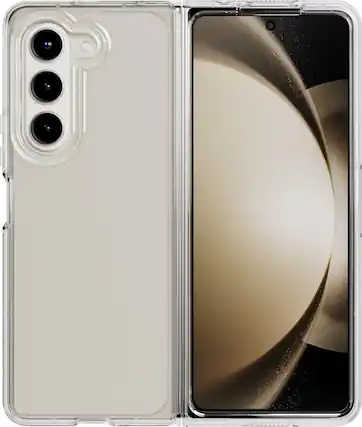 Front. Tech21 - Tech21 Evo Clear Case for Galaxy Z Fold5 - Clear - Clear.
