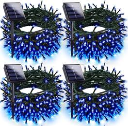 NICHOLAS KLEIN - 4pk Multi Upgraded Solar Christmas Lights Outdoor These solar string lights are - Blue 4 pack