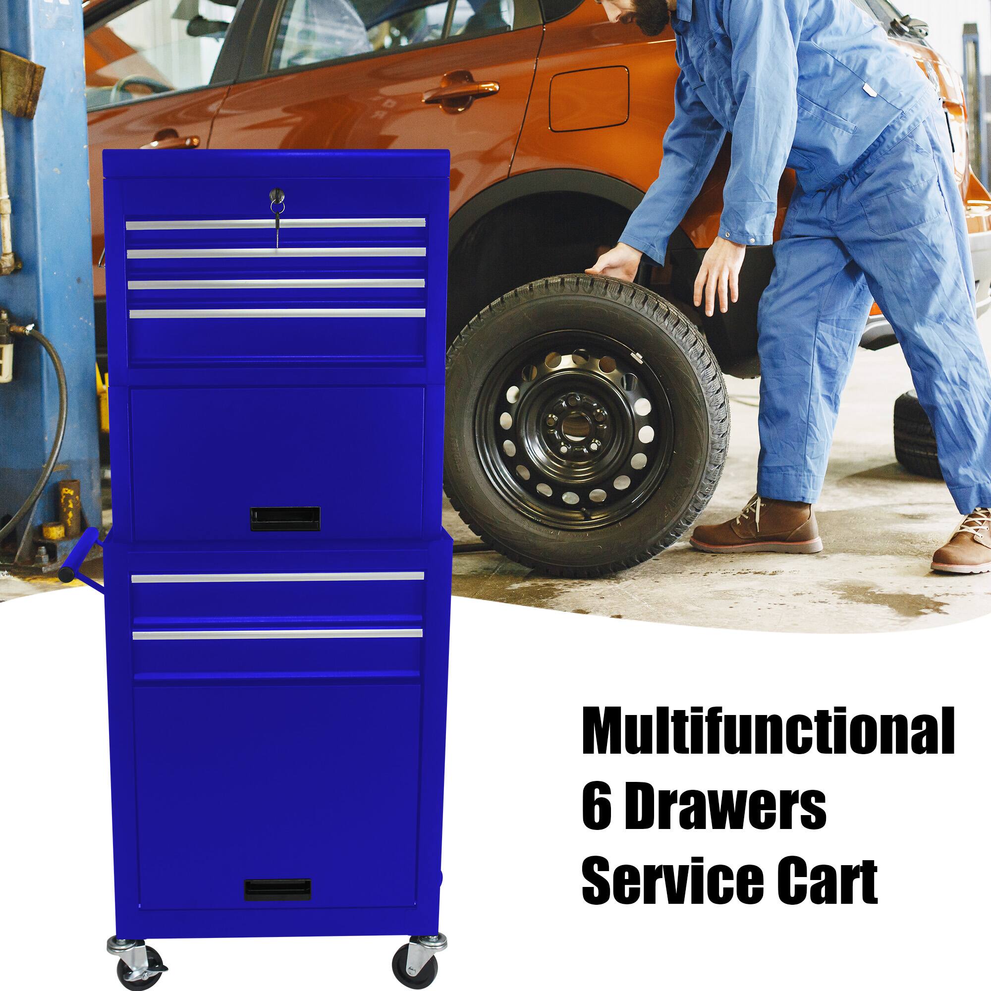 Multifunctional 6 Drawers Service Cart